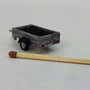 Trailer skala 1:87 H0 til modeltog og modeljernbaner. Diorama, modelhobby, togbane