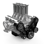 Chevy small block 1/24 byggesæt – visning af samlede og enkelte dele