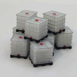 IBC vandtank i skala 1/87 H0 til modeljernbane. Modeltog, diorama, landskab, modehobby