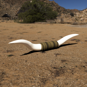 Cattle horn - bull - kvæghorn skala 1/24